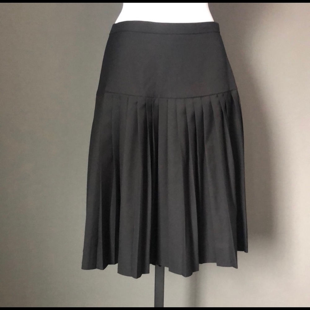 JCrew Drop-Waist Pleated Skirt - Super 120s Wool (10)
